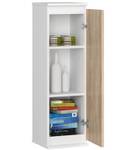 Vitrine armoire W30 CLP Imitation chêne de Sonoma - Blanc