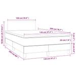 Boxspringbett 3017290-2 Dunkelgrau - Breite: 120 cm