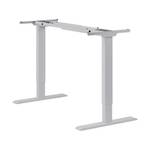 Elektrischer Tisch Homedesk Eco Melamin Weiß - Breite: 130 cm - Silber