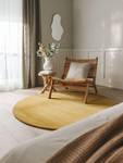 Tapis en laine rond Bent Jaune - 150 x 150 cm