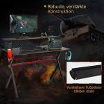 Gaming Tisch mit Monitorständer Schwarz - Holzwerkstoff - 60 x 97 x 120 cm