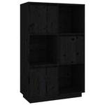 Highboard DE1575 Schwarz - Massivholz - 35 x 117 x 74 cm