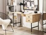 Bureau ABILEN Noir - Marron - Doré - Bois manufacturé - 120 x 77 x 60 cm