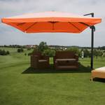 Ampelschirm A96 III drehbar Orange - Metall - Textil - 400 x 251 x 300 cm