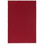 Luxus Hochflor Shaggy Teppich Velvet Rubinrot - 80 x 400 cm
