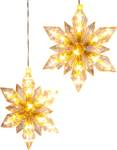 Weihnachten Stern LED 2er Set Kunststoff - 24 x 24 x 100 cm