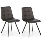 Set de 2 chaises Mila Grises Froncé Gris