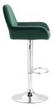 Tabouret de bar Braga Vert foncé - Fourrure synthétique