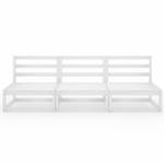 3-Sitzer-Sofa Weiß - Massivholz - Holzart/Dekor - 70 x 67 x 70 cm
