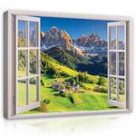 Leinwandbild Fenster Berge Wohnzimmer 120 x 80 cm