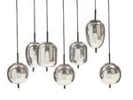 Lampe suspension TARLO Noir - Argenté - Verre - 90 x 122 x 35 cm