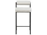 Tabouret de bar AMAYA Noir - Gris - Gris lumineux