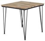 Table à manger BALI DT80 Beige - Bois massif - Bois/Imitation - 80 x 75 x 80 cm