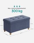 Sitzbank Saint-Denis Blau - Holzwerkstoff - 76 x 40 x 38 cm