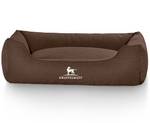 Hundebett Crispino mit Handwebcharakter Braun - 63 x 85 cm