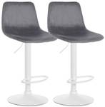 Tabouret de bar Divo Lot de 2 Gris lava