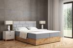 Boxspringbett LOLLY7 Hellgrau - Breite: 209 cm - H3