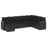 Gartensitzgruppe K4804(8-tlg) Schwarz - Massivholz - 69 x 62 x 62 cm