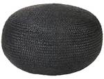 Pouf DUKKI Noir - Bleu - Fibres naturelles - 45 x 30 x 45 cm