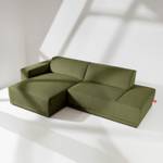 Links Ecksofa MUDI Khaki - Armlehne davorstehend links - Ecke davorstehend links - Ottomane davorstehend links