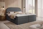 Boxspringbett ZEN mit Bettkasten Aschgrau - Grau - Breite: 180 cm - H4