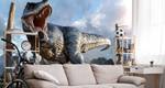 Fototapete DINOSAURIER Wolken Fels 3D 360 x 240 x 240 cm