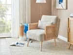 Fauteuil ORUM Beige - Crème - Chêne clair