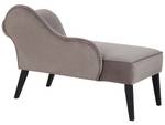 Chaiselongue BIARRITZ Grau - Taupe - Armlehne davorstehend links - Ecke davorstehend rechts