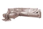 Sofa MADELINE Ecksofa Cord Pink - Ecke davorstehend links