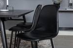 Essgruppe Sleek (7-teilig) Schwarz - Massivholz - 95 x 75 x 195 cm