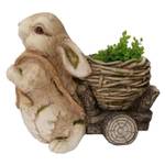 Keramik Karren Gartendekoration Hase mit