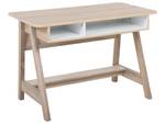 Bureau JACKSON Marron - Blanc - Bois manufacturé - 110 x 75 x 60 cm