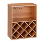 Étagère à vin pour 8 bouteilles Marron - Argenté - Bois manufacturé - 50 x 63 x 28 cm