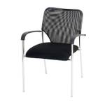 Chaise Tulsa empilable (lot de 4) Noir - Métal - Textile - 55 x 83 x 60 cm