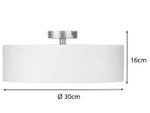 Stoff Deckenlampe Ø 30cm Weiß Weiß