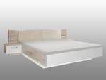 Doppelbett Rubio 2-4 Weiß - Holzwerkstoff - 286 x 88 x 210 cm