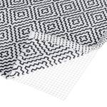 Antirutschmatte für Teppich Schwarz - Weiß - Kunststoff - 180 x 1 x 120 cm