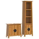 Badmöbel Set 3223456 (2-teilig) Braun - Massivholz - Holzart/Dekor - 70 x 63 x 32 cm