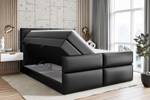 Boxspringbett BOXI3-Z KING Hochglanz Schwarz - Breite: 180 cm