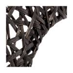 Miroir rond PRETORIA Noir - Bois manufacturé - 55 x 55 x 2 cm