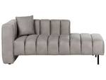 Chaiselongue LANNILS Beige - Schwarz - Taupe - Armlehne davorstehend rechts - Ecke davorstehend links