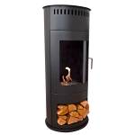 Ethanolkamin Glow Fire Bergen Ofen Schwarz - Glas - Metall - 45 x 113 x 45 cm