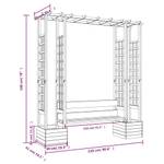 Garten-Pergola M627365 Braun - Holzwerkstoff - 230 x 198 x 60 cm