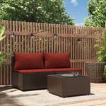 Salon de jardin 3029630-3 (lot de 3) Marron - Rouge