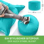 Sitzsack-Hocker Pouf "Stay" 45x25cm Türkis