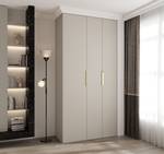 Drehtürenschrank Como 4 Beige - Gold - 120 x 40 cm