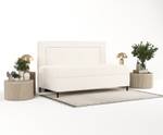 Boxspringbett Alba Creme - H2 - Tiefe: 88 cm