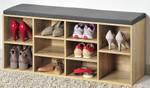 Schuhschrank mit Sitzkissen Beige - Holzwerkstoff - 104 x 48 x 30 cm