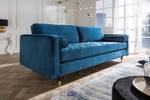 3er Sofa COZY VELVET Blau