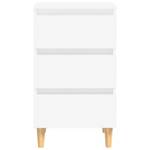 Table de chevet 3009517-1 Blanc - Bois manufacturé - 40 x 69 x 35 cm